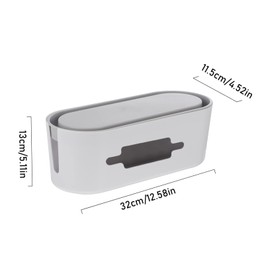 LABRIMP 1pc Convenient Storage Case for Household Cable Organizer Cable Management Box with Opening Design Aesthetic Detachable Cover for Simple Desktop Use