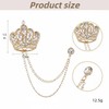 QPHYFXF Gifts for Husband: Retro Crown Lapel Pin with Long