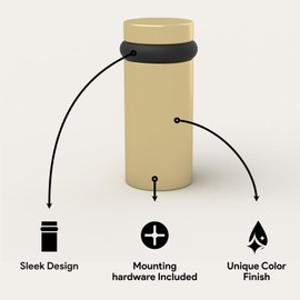 Mega Handles Floor Door Stopper, Quickly Installed Wall Protector, Wall Protectors from Door Knobs, Floor Door Stop with Mounting Hardware Included - Satin Brass - 3 Inch