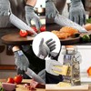 JNGTKL Cut Proof Gloves, 2 Pairs Gray Cut Resistant Gloves,