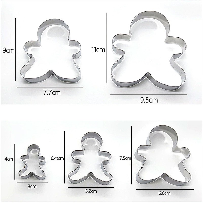 Gingerbread Men Set of 3 Cookie Cutter Set 4” Large