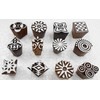 Crafts of India Wholesale Pack of 12 Wooden Block Printing