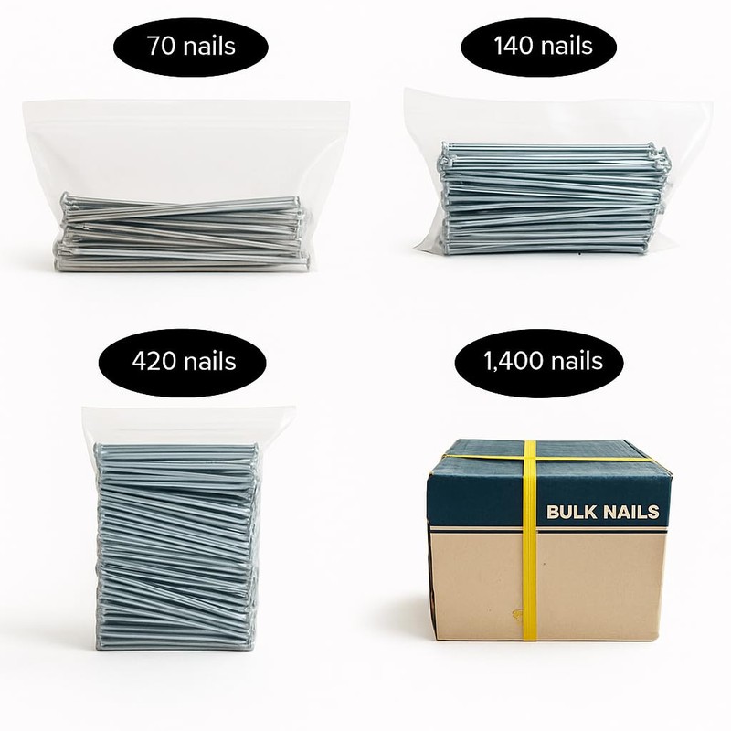 MONARCA SUPPLIES Turf Nails 6" Galvanized – Heavy-Duty Fasteners for