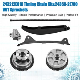 24321-2E010 24350-2E700 Timing Chain Kit With VVT Sprockets Fit For 2017-2022 Kia Forte 2017-2021 Hyundai Elantra Veloste-r Kona 2.0L