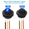 Linkstyle 4Pcs 12V Rocker Switch, 20A SPST ON/OFF Round Toggle