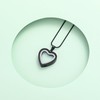 Cremation Jewelry Glass Heart Urn Necklace for Ashes Stainless Steel