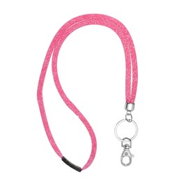 PATIKIL Bling Keychain Lanyards, Crystal Lanyard Strap Keys Strap Keychain with Metal Clasp for ID Badge Holder Keys, Pink