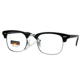 Multi Focus Progressive Reading Glasses 3 Powers in 1 Square Black Silver +1