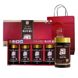Goryeo 6-Year-Old Red Ginseng Extract Gold 240g x 4 Bottles Gift Set Red Ginseng Sticks Red Ginseng Extract