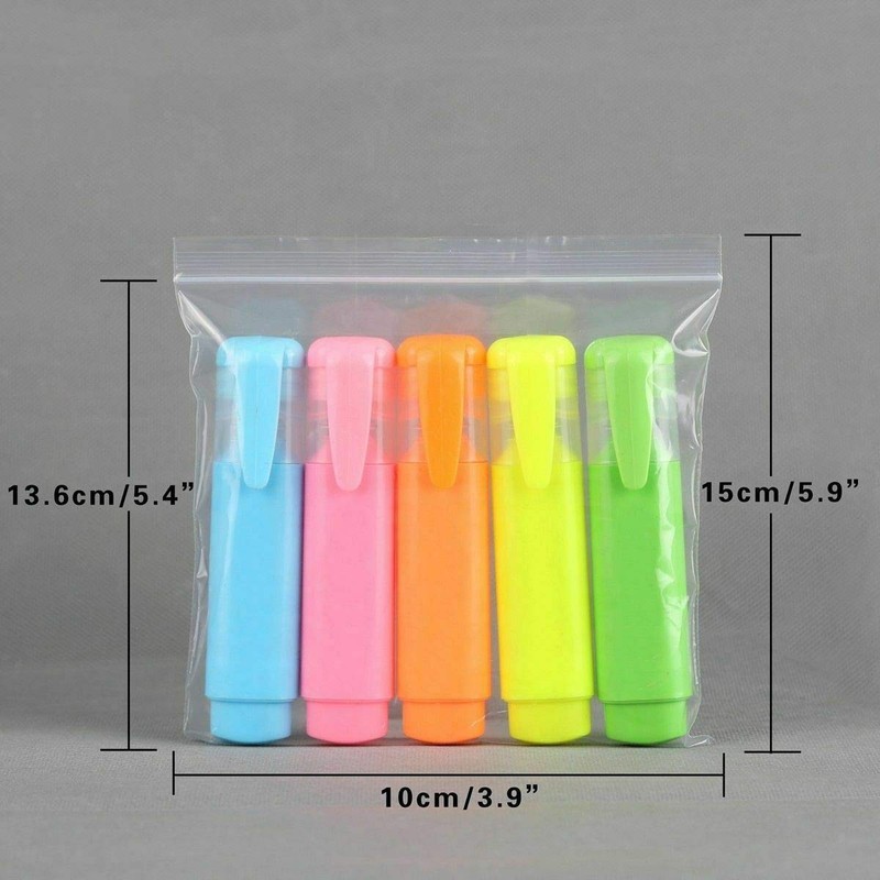 100x Zip Lock Plain Grip Seal Bags Polythene Plastic Craft