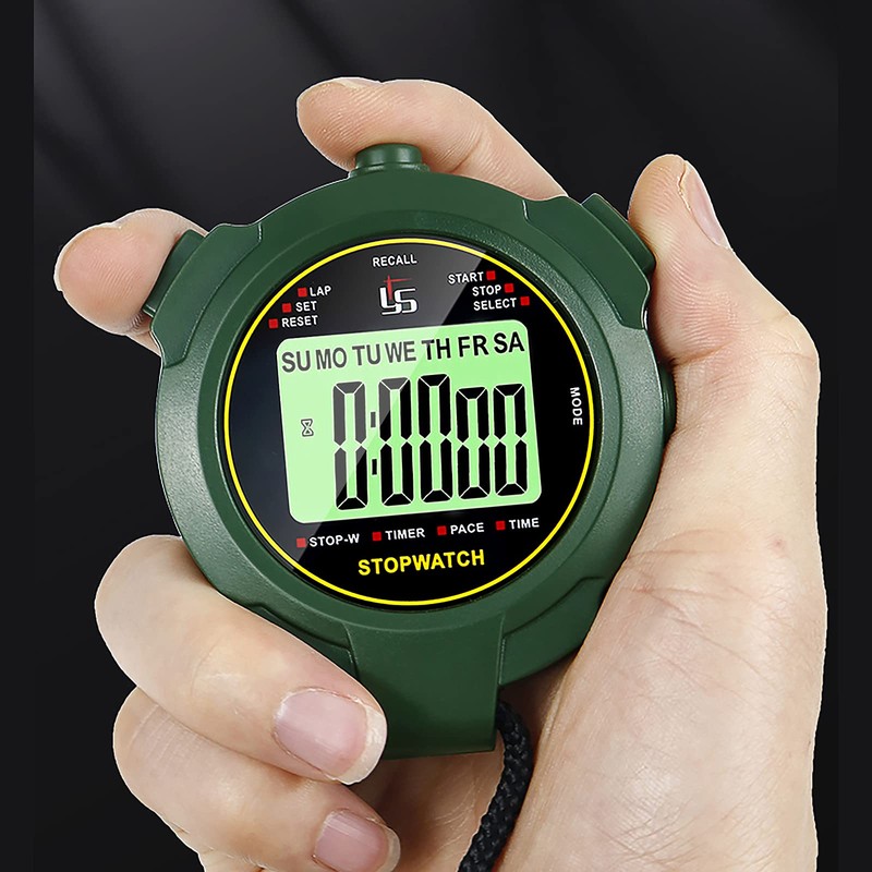 Stopwatch with Whistle, Stopwatch Sport Digital 2 Memory with Light