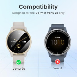 uShield Screen Protector for Garmin Venu 2S, High Sensitivity, HD Clear, Maximum Coverage, Screen Protector, Bubble-Free, Scratch-Resistant, Anti-Dust, Pack of 3