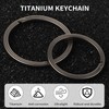 Cobee Titanium Alloy Keyrings, 2 Pcs Side Pushing Titanium Flat