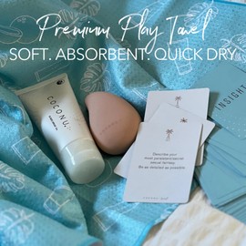 COCONU Play Towel | Microfiber Waffle Weave Couples Towel for Him or Her, Bedroom & Travel Essential, 17x27 in, Quick Dry, Machine Washable, Environmentally Friendly