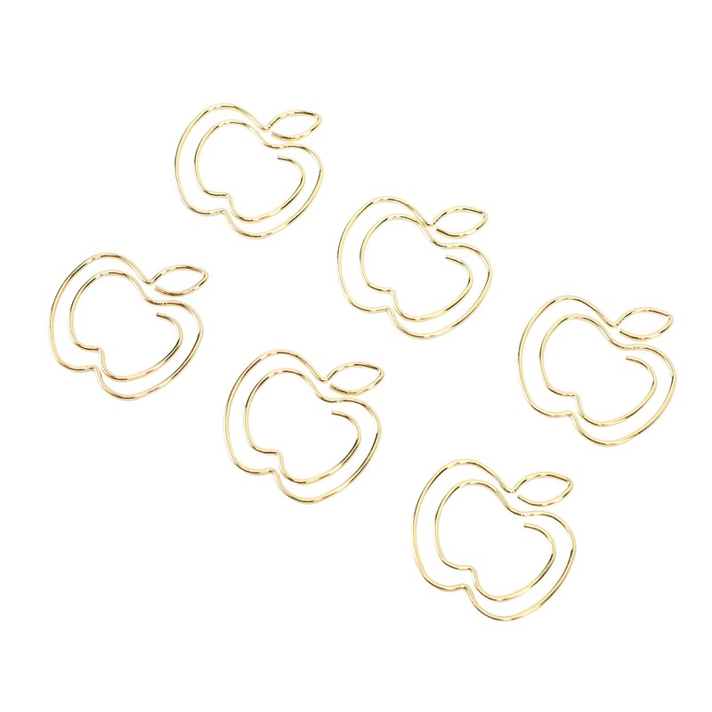 100pcs Fruit Paper Clips Cute Bookmark Pare Clips Portable Funny