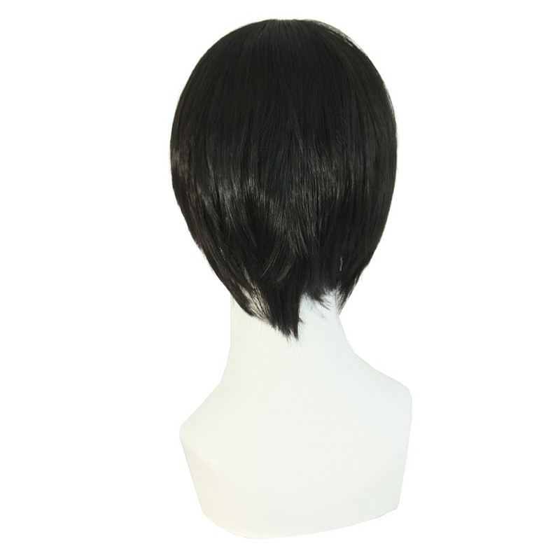 MapofBeauty Fashion Men's Short Straight Wig (Black)