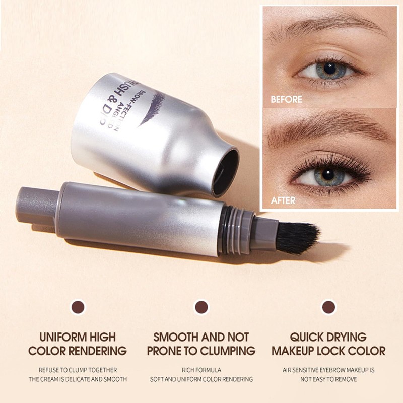 Brow Fection Angled Brush Eyebrow Pencil, Microblading Eyebrow Pen Natural