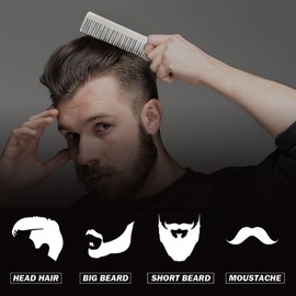 Beard Comb for Men | Folding Beard Comb,Portale Stainless Steel Foldable Brush for Dad Styling Husband Home Grooming Travel Adult Men