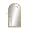 Deco 79 Metal Room Wall Mirror Arched Window Pane Entryway