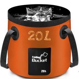 Folding Water Bucket, 20L Collapsible Bucket Portable Lightweight Foldable Buckets for Camping Traveling Picnic Hiking Fishing Boating Gardening Car Washing