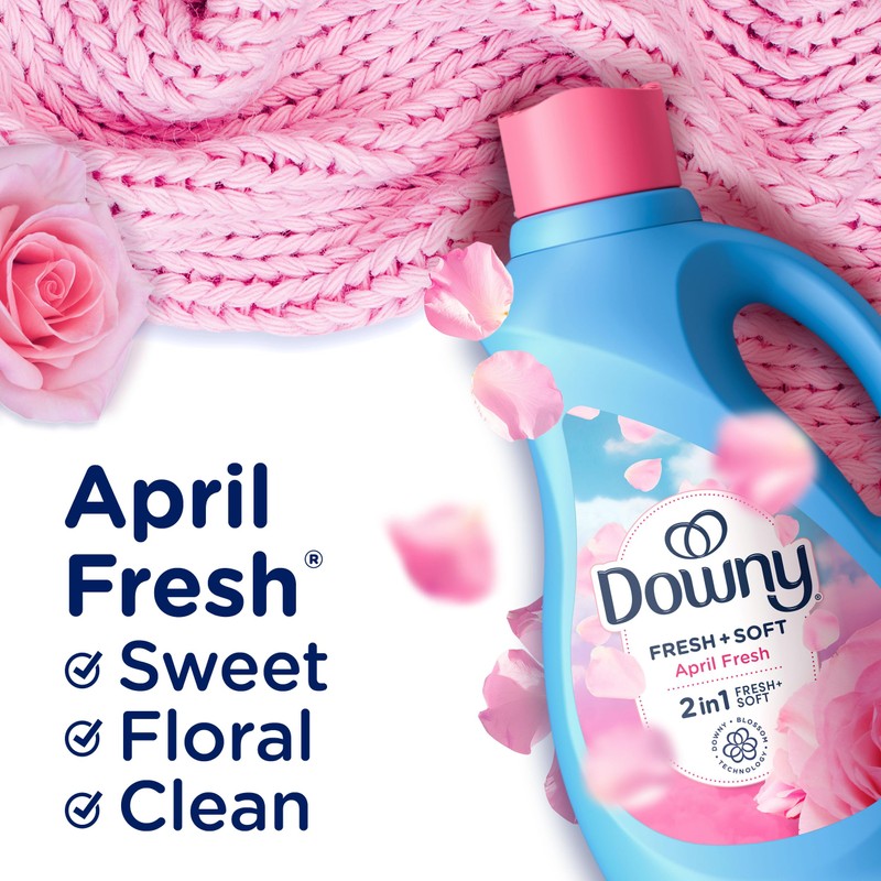 Downy Liquid Fabric Softener, April Fresh 2-in-1 Fresh & Soft,