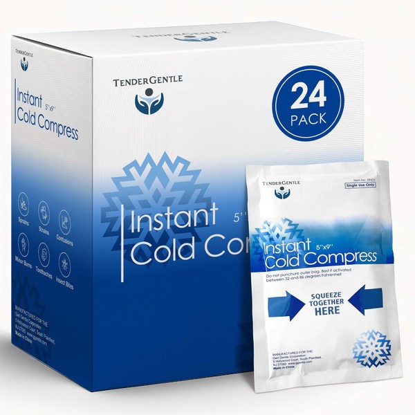 TenderGentle Instant Ice Packs for Injuries - 24 Pack of