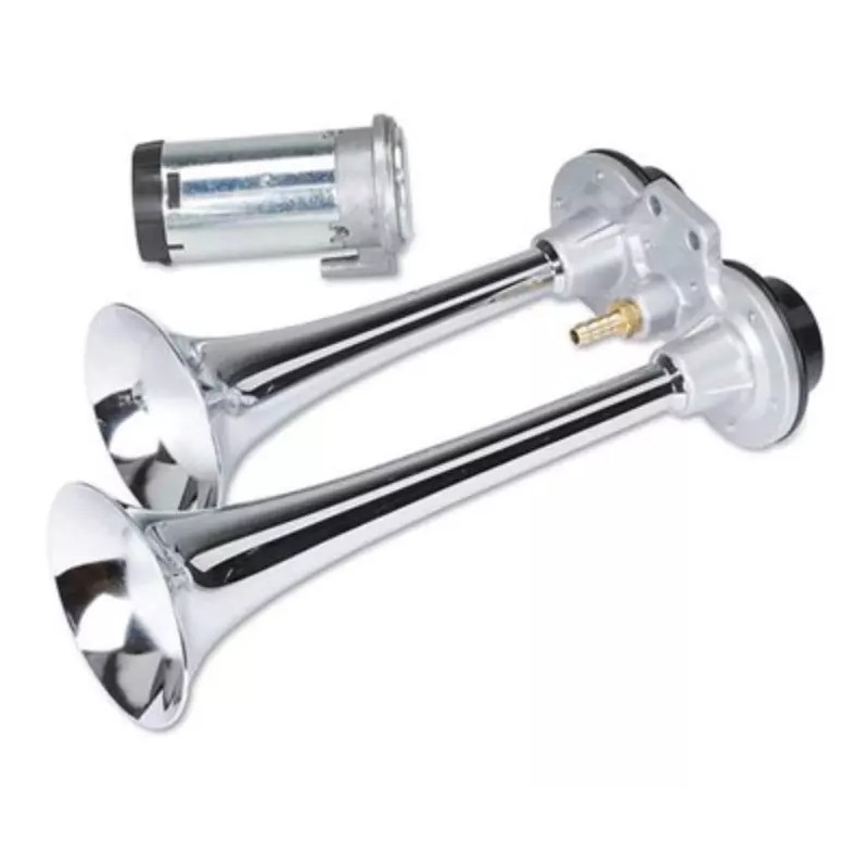 Excalibur Omega AH250 12" Chrome Plated Dual Trumpet Air Horn