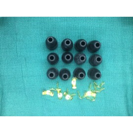 Unbranded 12 piece set   7 mm wire Rubber distributor boots with the brass wire terminals