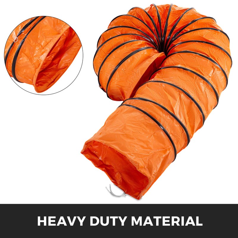VEVOR 8"x25FT Flexible PVC Duct Hose for Blower/Exhaust Fan
