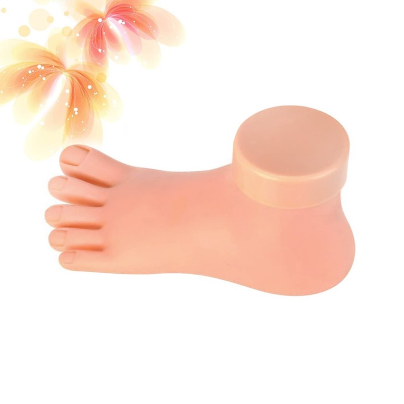 Baluue 1pc Plastic Foot Model Nail Art Practice Tool Real