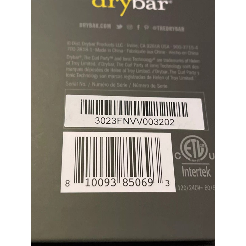 Drybar The Curl Party Heated Curling Round Brush Brand New