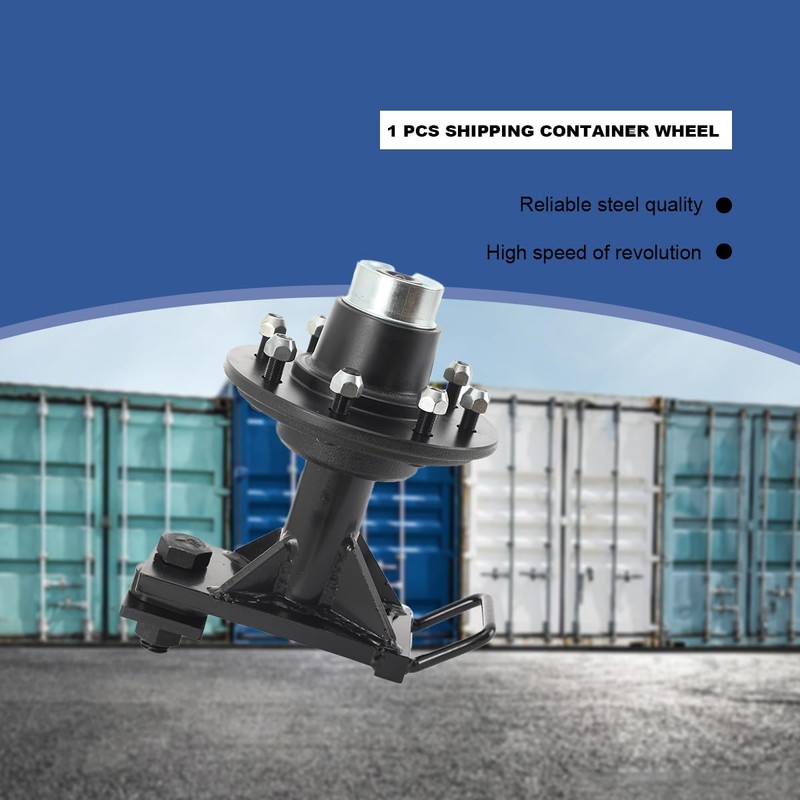 SOFEDY Shipping Container Wheels Kit 8 Lug with Bolt-on Spindle