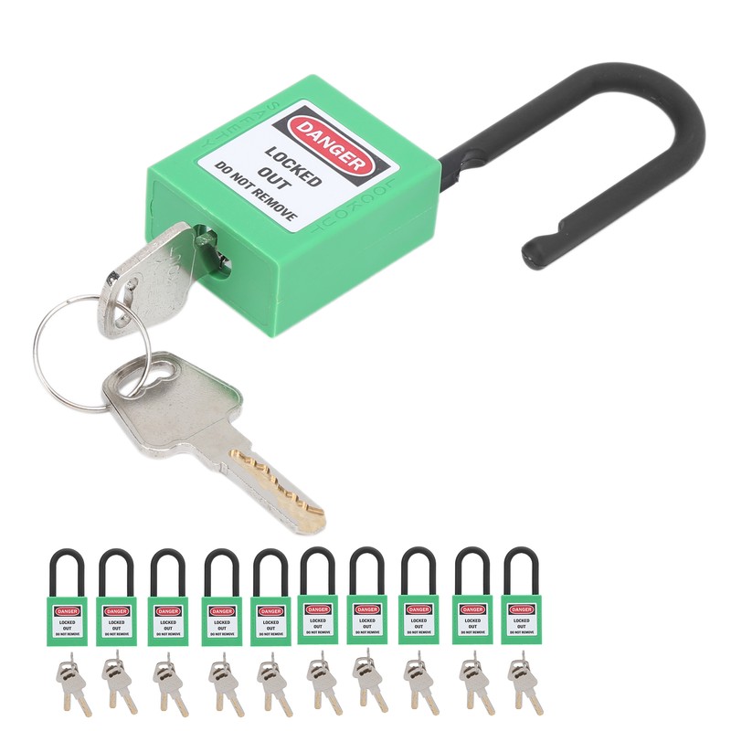 10Set 38mm/1.5in Safety Padlock Engineering Insulation DustProof for Factories Construction