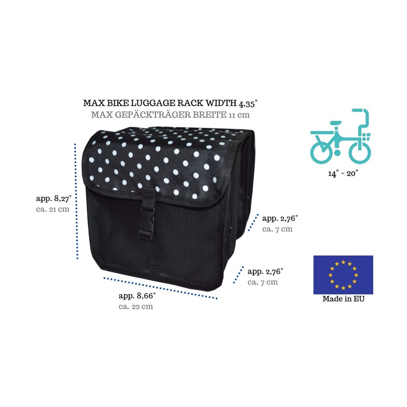 Beluko bike bag, children saddle bag, luggage carrier double 2
