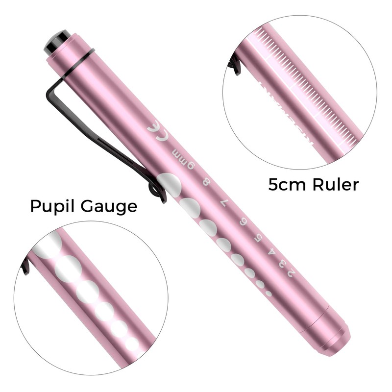 RISEMART Pen Lights for Nurses, 2Pack Reusable Medical Pen Light