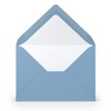 PAPERADO 50 envelopes dark blue ribbed light blue 100 g/m²