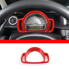 METYOUCAR Dashboard Cover Trim Dashboard Dashboard Trim Trim for Benz Smart 2009-2015 Car Interior Accessories (Red)
