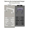 MUSVOH 2PC Ironing Board Hanger Wall Mount Stainless Steel, Y