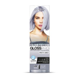 Colour-Freedom Gloss Pro 150ml Misty Grey Semi-Permanent Hair Colour - Ultra-Vibrant Vegan Colour Mask with PurePlex | Ammonia Free Colour Lasts Up To 6-10 Washes