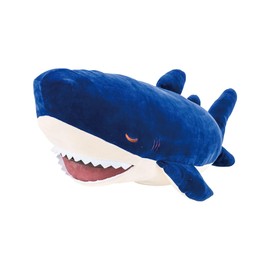 Livuha Ao 68842-63 Premium Nemu Animals Zap Shark Bolster Cushion, Total Length: Approx. 13.8 inches (35 cm), Fluffy, Chewy