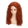 Daiaces Long Curly Orange Ginger Wig for Women Fluffy Princess