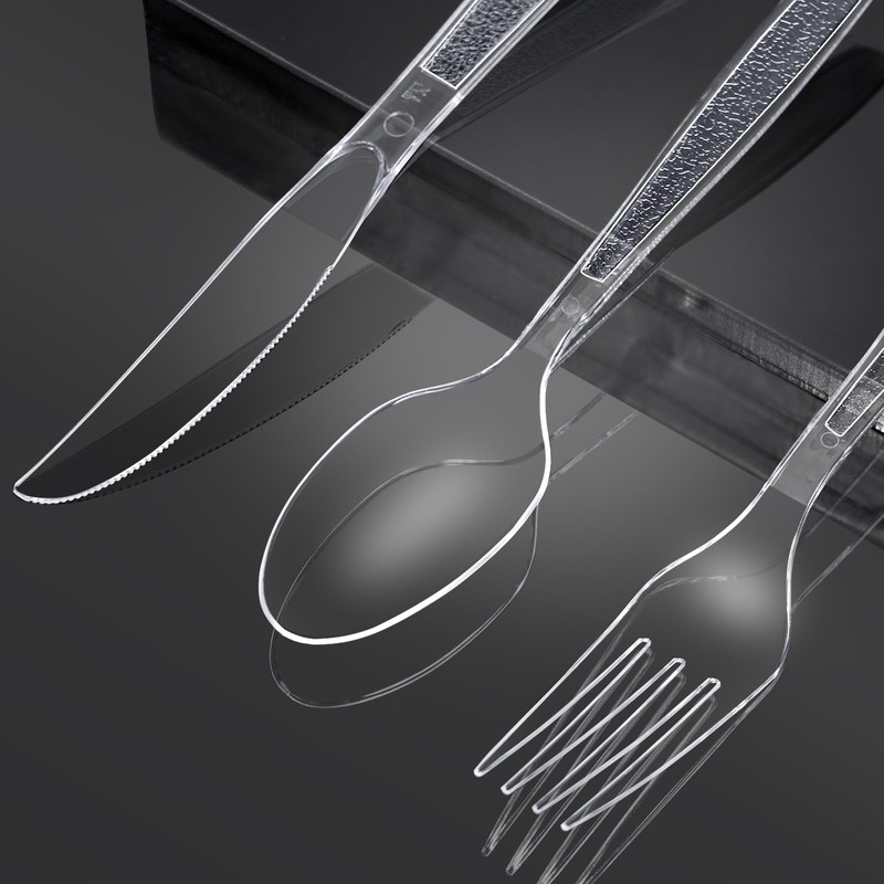 Fracurs 120 Count Extra Heavy Duty Plastic Knives Disposable, 7.5"