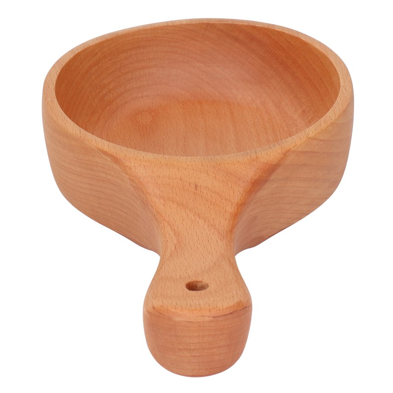 Wooden Bowl with Handle Noodle Bowl for Salad Fruit Soup