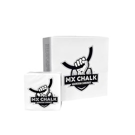 Mx Chalk Caja de Cubos de Magnesia para Gimnasio, 1 LB, Contiene de (8) Cubos de 2 oz, carbonato de magnesia, Gimnasia, Halterofilia, Escalada, Calistenia, Color Blanco