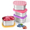 Tanjiae 4Pack Small (1 CUP) 8oz Stainless Steel Snack Containers