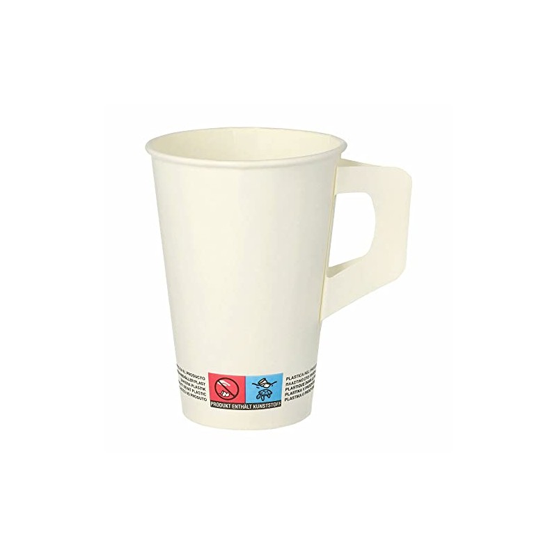 VEPATIM 80 Coffee Cups 200 ml Coated Cardboard White