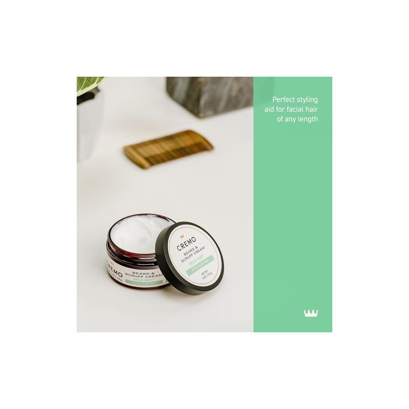 Cremo Beard & Scruff Cream, Mint Blend 4 oz