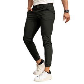 GINGTTO Mens Jogger Pants Baseball Lightweight Workout Pants for Men Gym with Pockets Tapered Black 32