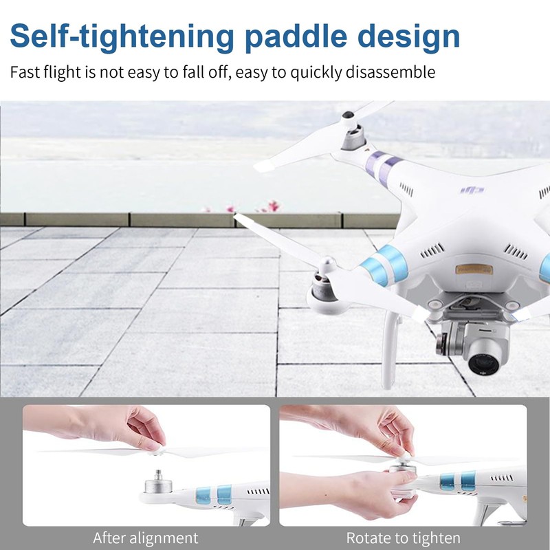 4 Pairs 9450 Self Tightening Drone Propeller(4CW+4CCW) Compatible with DJI