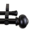 Rod Desyne 100-34-482-D 1" Rotunda Double Curtain Rod, 48-84", Black